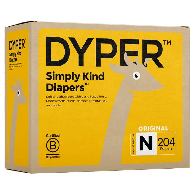 Dyper ($89 per shipment) - Best Eco-friendly Diaper Subscription