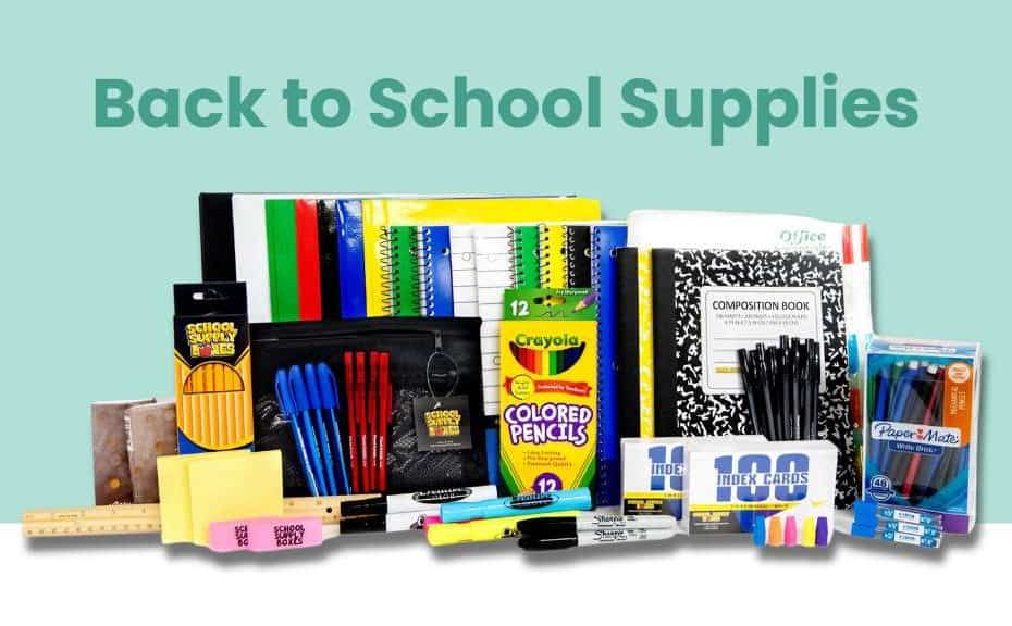 Back to school Supplies List