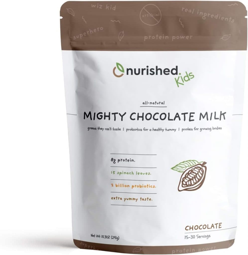 Nourished Mighty Chocolate Milk ($19) - Best Whey Protein Shakes for Kids