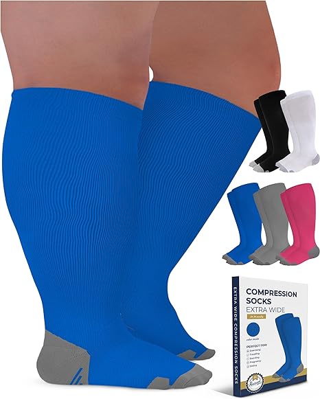 Pembrook Plus Size Compression Socks Wide Calf Parenthoodbliss
