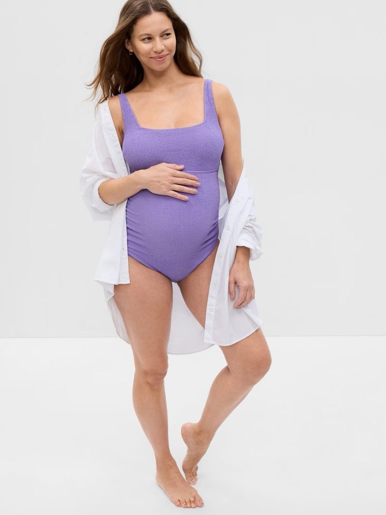 Gap Maternity Recycled Rib One-Piece Swimsuit