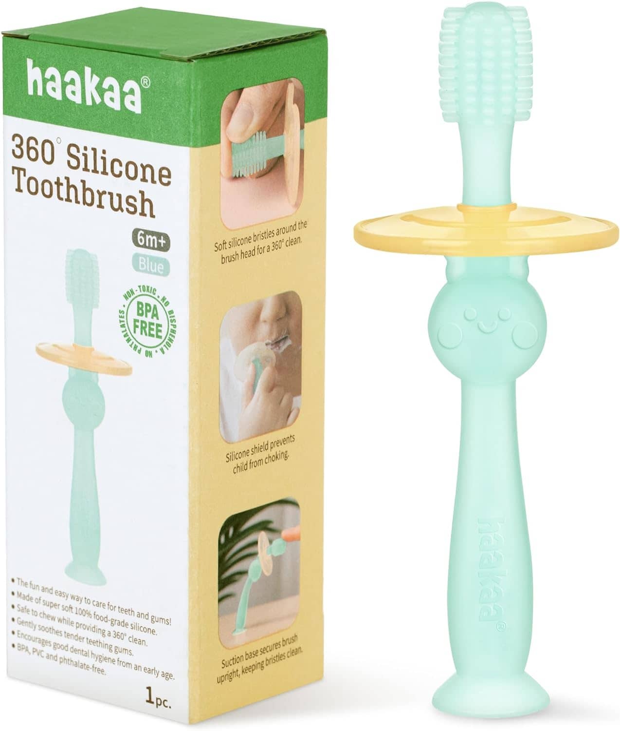 haakaa 360° Silicone Baby Toothbrush