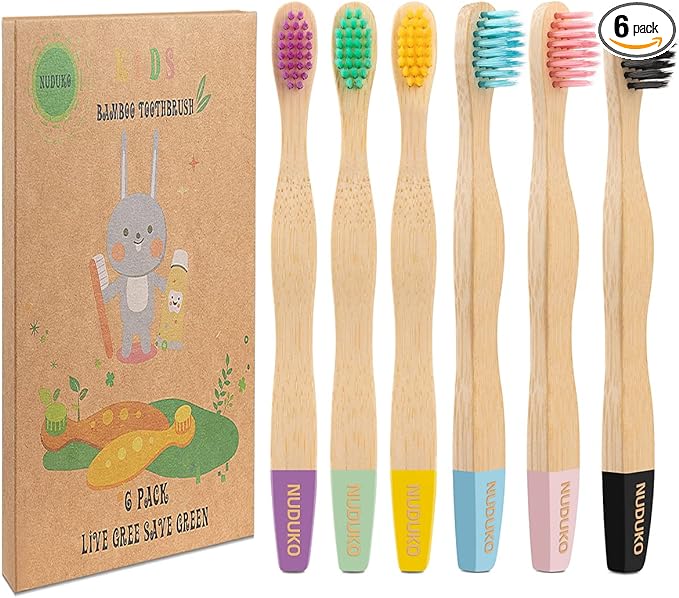 NUDUKO Bamboo Kids Toothbrushes
