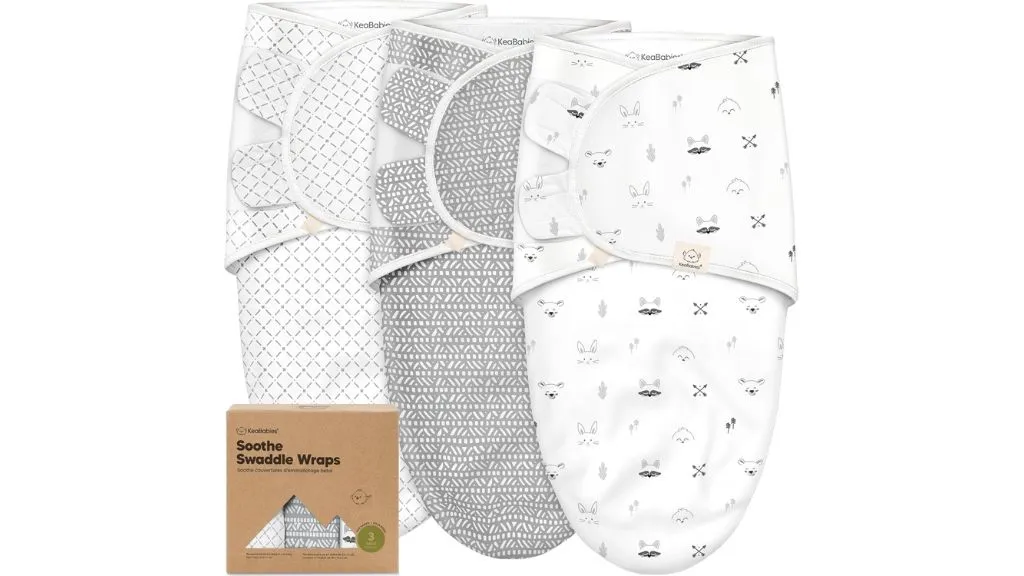 KeaBabies 3 Pack Organic Baby Swaddle Parenthoodbliss